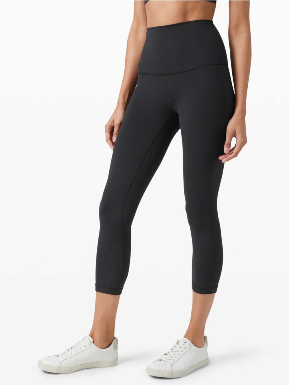 Lululemon Align Super High-Rise Crop 21" Black Capris Size 8 Activewear Pilates - Picture 2 of 7
